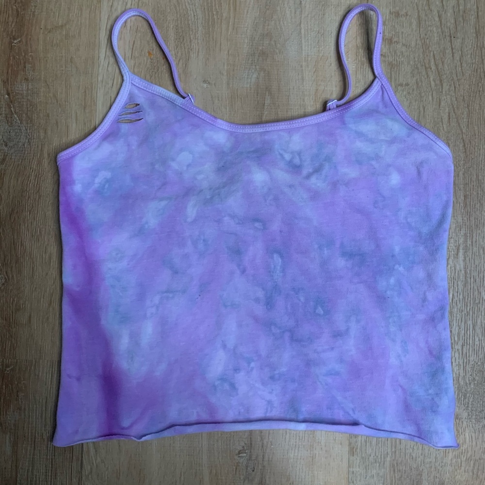 Forever 21 hand cropped tie dyed cami